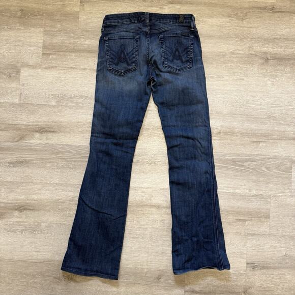 7 For All Mankind Jeans Womens 28 Blue A Pocket Flared Denim Stretch - Picture 1 of 5